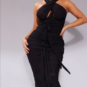 Black Mesh Madaxi Dress